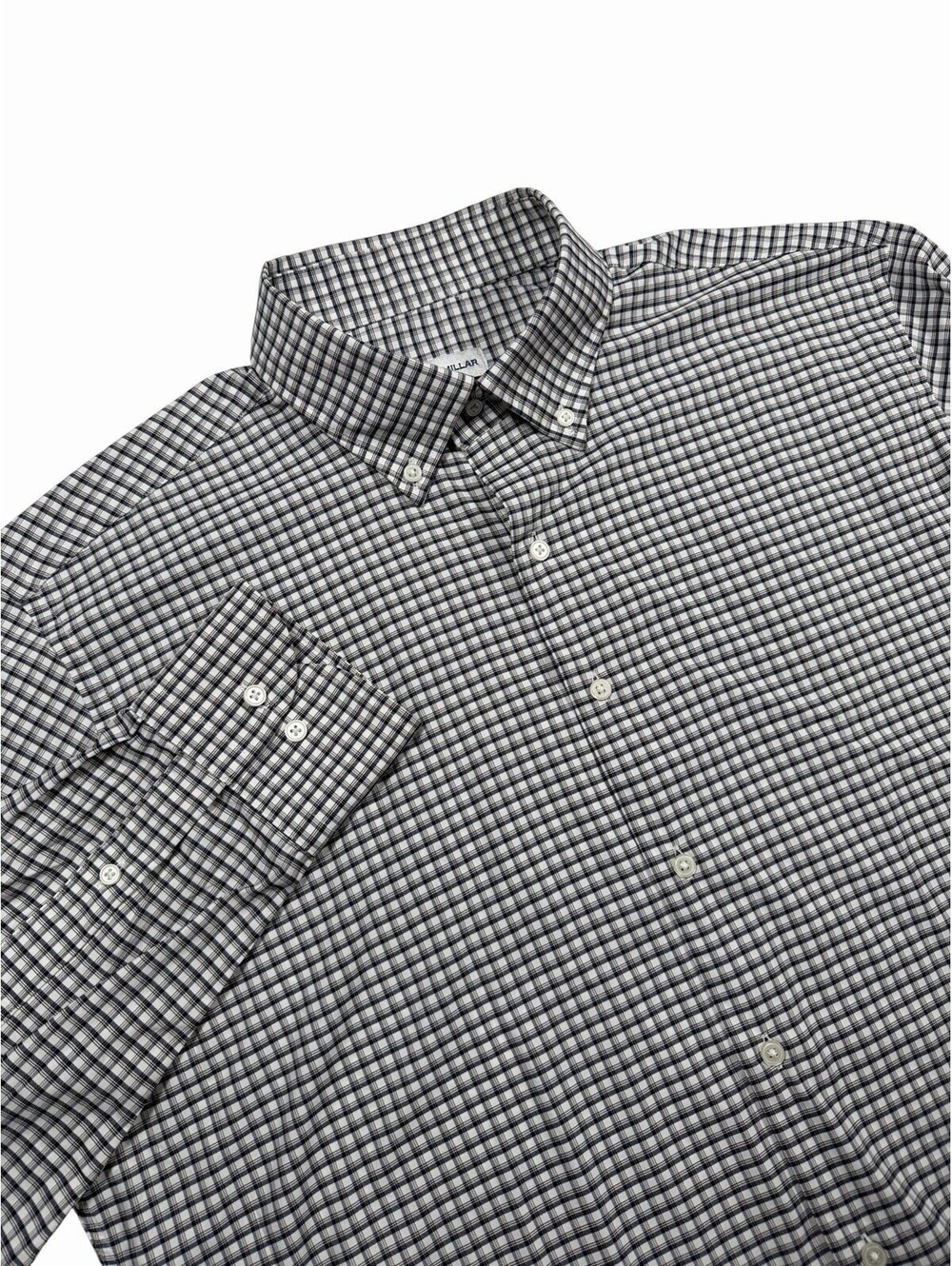 Peter Millar Men's Renato Microcheck Long Sleeve Button Down Shirt Size Large